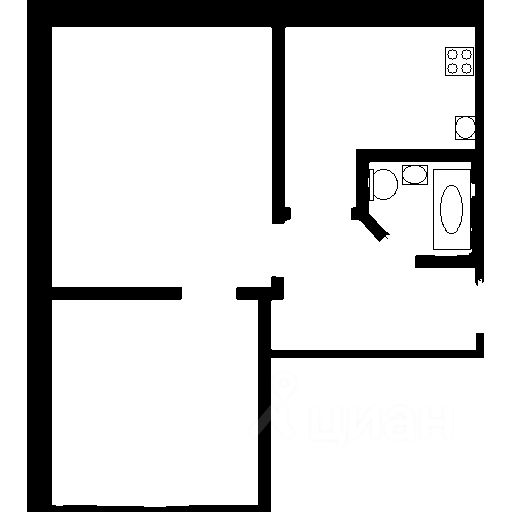 2-к. квартира, 36 м², 1/5 эт.