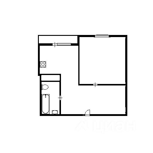 1-к. квартира, 43.1 м², 6/9 эт.