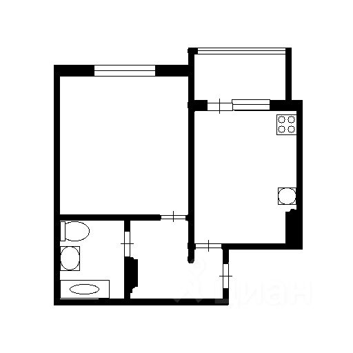 1-к. квартира, 34 м², 9/9 эт.