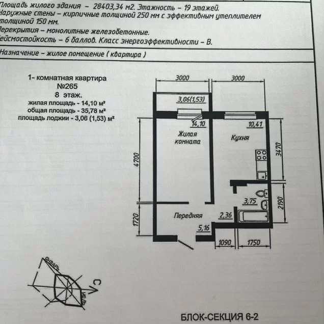 1-к. квартира, 35,8 м², 8/19 эт.